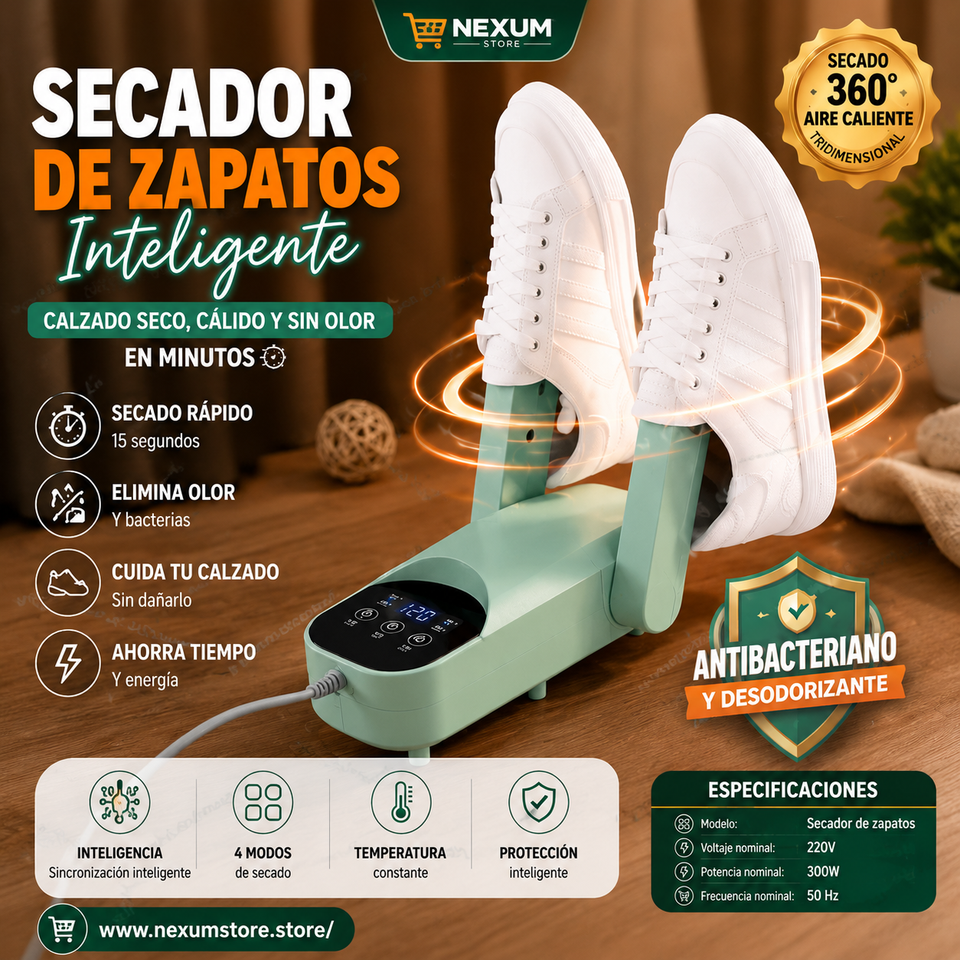 SECADOR DE ZAPATOS DESINFECTANTE PREMIUM LUZ UV