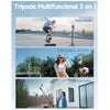 Tripode con Seguimiento Facial Palo Selfie 185cm Giro 360° Aluminio Control Bluetooth Live